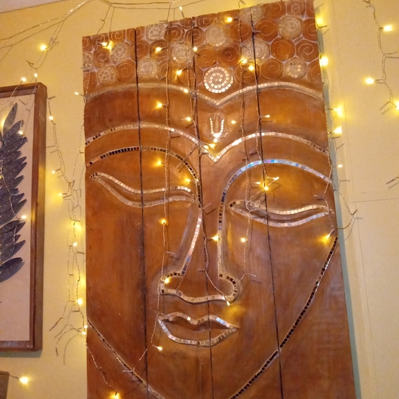 Rustic Brown Buddha Wall Art